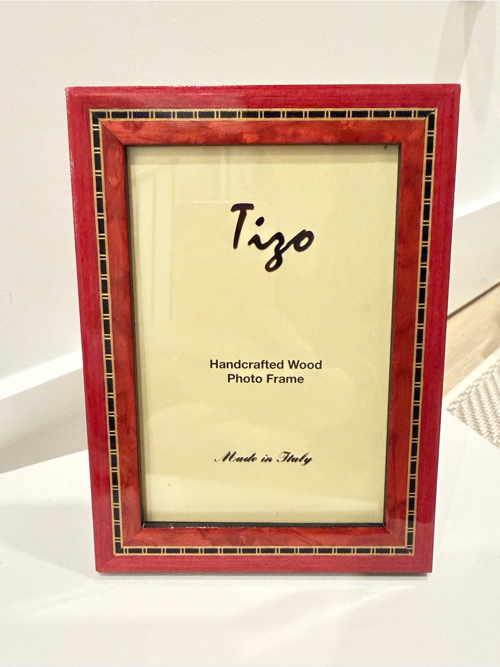 Tizo Design Italian Wood Frame, Red - 4x6”